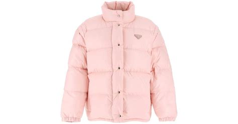 prada coat pink|prada women's down coat.